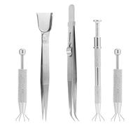 lasuroa 5pcs Outils de Décoration de Gâteaux, Comprend un Outil Préhension Boule Perçage Perles et Une Pince Épiler Une Perle Boucle d'Oreille Septum Bijoux Outils Ramassage Pour Cupcakes Biscuits