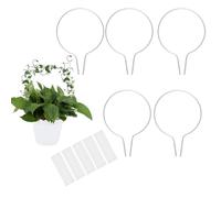 lasuroa 5pcs Treillis Ronds en Acrylique pour Plantes Grimpantes, Petit Support à Plantes Accessoires Maison pour Intérieur Extérieur Lierre Monstera Hoya
