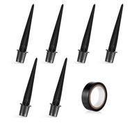 lasuroa 6pcs Piquets de Rechange pour Lampes Solaires, 13,5x1,98 cm Piquets de Rechange en Métal pour Lampes Solaires Piquets de Sol pour Éclairage Extérieur avec Ruban Adhésif pour Jardin Paysage