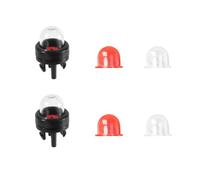 lasuroa 6pcs Pompes d'Amorçage Carburateur Clipser 188-512-1 et Poire d'Amorçage, Petits Moteurs Poulan Echo Ryobi Homelite Bolens pour Husqvarna Craftsman Walbro Tronçonneuses(Transparentes+Rouges)