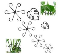 lasuroa 6pcs Supports de Tiges Plante, Réutilisables Tuteurs Monstera Support Feuille Solide Compagnon Plante Verte Support Propagation Treillis pour Grimpante Intérieur pour Croissance Saine (Noir)