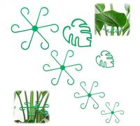 lasuroa 6pcs Supports de Tiges Plante, Réutilisables Tuteurs Monstera Support Feuille Solide Compagnon Plante Verte Support Propagation Treillis pour Grimpante Intérieur pour Croissance Saine (Vert)