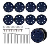 lasuroa 8pcs Roue de Remplacement de Bagages, Kit de Remplacement de Pièces de Valise en Caoutchouc 61mm avec Couvercle, Axe, Vis, Rondelle leu)