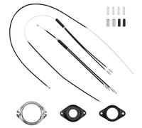 lasuroa Câbles Frein Gyro BMX Avant & Arrière (Supérieur, Inférieur) avec Rotor Pivotant Ensemble Complet, Kit Câbles Frein Vélo Fil Câble & Gaine pour la Plupart des Systèmes Gyro Pièces Vélo 20"