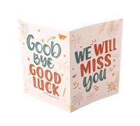 lasuroa Carte D'adieu Géante, 40 x 27cm Grande Taille Humoristique We Will Miss You Carte avec Enveloppe pour Collègues Amis Départ à la Retraite Cadeau de Départ (Jaune Clair)