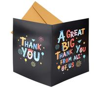 lasuroa Cartes de Remerciement, Grande Carte Remerciement Colorée avec Enveloppe Carte de Vœux Postale Cadeau pour les Enseignants la Famille l'Équipe