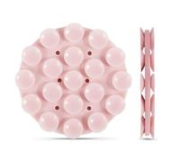 lasuroa Double Face Support de Téléphone à Ventouse, Rond Support de Téléphone à Ventouse Silicone Multifonctionnel Étui de Téléphone à Ventouse Autocollant Poignée Collante de Téléphone(Rose pâle)