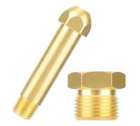 lasuroa Écrou CGA-580 et Raccord Fileté 7,62cm, Raccord d'Entrée de Régulateur Fileté en Laiton pour Bouteilles d'Hélium d'Argon d'Azote Idéal pour le Soudage et les Connexions Bouteilles de Réservoir