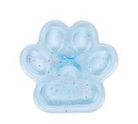 lasuroa Jouet à Presser Patte de Chat, Patte de Chaton Gélifiée Grande Douce Pailletée avec Nœud Mignon Jouet Anti-Stress pour Enfants Adultes École Bureau (Bleu)