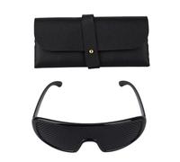 lasuroa Lunettes de Correction Légères, Lunettes à Sténopé Légères la Myopie pour Améliorer la Vision Confortables l'Entraînement Oculaire avec Boîte PU pour Améliorer Vue
