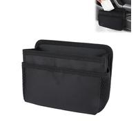 lasuroa Mini Poubelle de Voiture Pliable et Suspendue avec Crochet, en Tissu Oxford Imperméable Idéale pour Ranger les Accessoires de Votre Véhicule (Noir)
