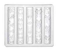 lasuroa Moule à Ongles en Forme de Nœud, Modèle de Sculpture en Silicone 3D Transparent Nail pour Projets D'artisanat Décoration Artistique du Bout des Doigts pour femmes