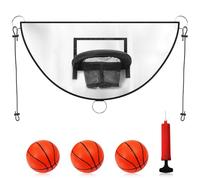 lasuroa Panier de Basket Trampoline, Bord Détachable pour Dunk Panier de Basket pour Trampoline & Mini Trampoline Basket pour Les Amateurs Basketball Enfants Adultes Utilisation Intérieure Extérieure