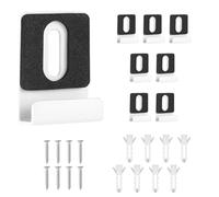 lasuroa Support Miroir Mural en Métal 8pcs, Kit de Support de Miroir en Métal Robuste Pince Miroir Mural avec vis Coussinets en Caoutchouc pour Montage Mural d'Écrans de Miroir sans Cadre(Blanc)