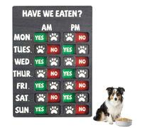 lasuroa Tableau d'alimentation Chien, Magnétique Avons-Nous Mangé Suivi de l'Alimentation pour Animaux du Lundi au Dimanche Rappel AM/PM Panneau Chien a Mangé pour Animaux de Compagnie