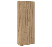 LASWWQMRF Armoire de rangement 3 pièces en chêne Artisan 80 x 42,5 x 225 cm | Combinaison flexible d'élément mural et de 2 étagères sur pied pour le salon, la chambre ou le bureau avec beaucoup d'espace.
