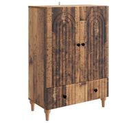 LASWWQMRF Buffet aspect bois vieilli, 66 x 34,5 x 95 cm, commode en bois | Armoire d'appoint compacte pour salon et salle à manger avec tiroir spacieux et portes pour un rangement élégant.
