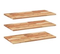 LASWWQMRF Lot de 3 étagères flottantes en bois d'acacia massif 80 x 40 x 2 | Étagères murales rustiques en bois d'acacia raffiné pour une décoration individuelle et un rangement dans le salon ou la