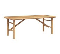 LASWWQMRF Table basse marron 110 x 50 x 43 cm en bambou pour salon | Table basse minimaliste en bois de bambou naturel pour des moments de thé et de café détendus dans le salon.