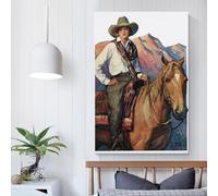 Lasy on The Horse Art Poster Print Artworks Canvas Poster Wall Art Prints Home Modern Decor Birthday Party Decor 24x36inch (60x90cm)