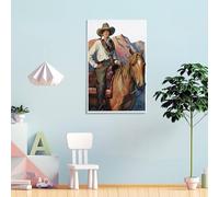 Lasy on The Horse, tableaux pour salon, peintures de rue, toile colorée, art mural pop moderne, décoration d'intérieur, tendue, prête à accrocher, 40 x 60 cm