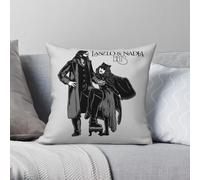 Laszlo & Nadja Housse de coussin décorative en velours polyester et lin avec fermeture éclair Motif What We Do In The Shadows