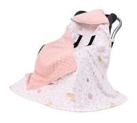 LAT Couverture Enveloppante Siège Bébé 90x90 cm - Nid d'ange pour Nouveau-Né Poussette Siège Auto (Lapin-B)