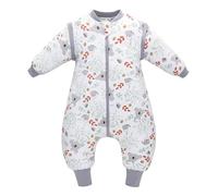 LAT Gigoteuse a Pieds pour Bébé, 100% Coton 2.5 TOG Gigoteuse d’Hiver pour bébé avec Jambes e Manches Détachables, 3 Fermetures éclair Sac de Couchage pour Bébé (Koala, L)