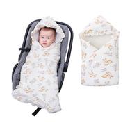 LAT Nids d'ange d'hiver pour Bébé, 90 * 90CM 100% Coton Universelle Couverture Enveloppante d'hiver pour Bébé pour Poussette Sièges Auto (Cerf)