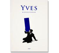 LATAFA Affiche Et Estampes Créativite Mode Abstraite Art Mural Yves Klein Peinture sur Toile Yves Klein Photos pour La Décoration D’intérieur 40x60cmx1 sans Cadre