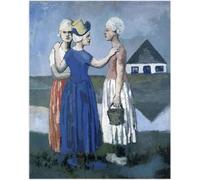 LATAFA Affiches célèbres de Pablo Picasso《Trois Hollandais》Art Mural Pablo Picasso Imprime Pablo Picasso Peinture sur Toile pour Chambre Home Decor Photos 40x60cm sans Cadre