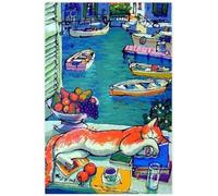 LATAFA Célèbre Henri Matisse Affiches Abstrait Mignon Chat Mur Art Et Impressions Henri Matisse Toile Peinture Moderne Photos pour La Décoration Intérieure 40x60cmx1 Pas De Cadre
