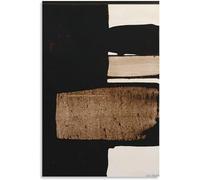 LATAFA Célèbre Pierre Soulages Affiche Et Estampes Abstrait Noir Graffiti Wall Art Pierre Soulages Peinture sur Toile pour Décoration D’intérieur Photos 40x60cm sans Cadre