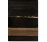 LATAFA Célèbre Pierre Soulages Affiche Et Impressions Classique Noir Marron Graffiti Toile Art Mural Pierre Soulages Peinture Décoration Intérieure Photo 40x60cm sans Cadre