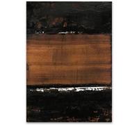 LATAFA Célèbre Pierre Soulages Affiche Et Impressions Noir Marron Graffiti Toile Art Mural Pierre Soulages Peinture pour Décoration Intérieure Photo 50x70cmx1 sans Cadre