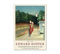 LATAFA Edward Hopper Affiche et Gravures《Station d’Essence》Art Mural Edward Hopper Toile Peinture Edward Hopper Images pour Le décor de Salon 40x50cmx1 Pas de Cadre