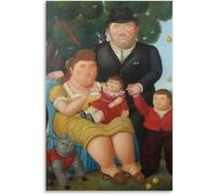 LATAFA Fernando Botero Toile Art Mural Fernando Botero Affiche De La Famille Fernando Botero Imprime Peinture Rétro Pour La Décoration Intérieure Photo 50x75cmx1 Sans Cadre