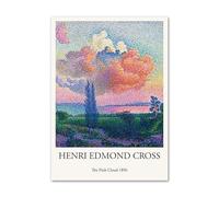 LATAFA Henri Edmond Cross Affiches《Le Nuage Rose》Art Mural Abstrait Toile Peinture Henri Edmond Croix Estampes pour Maison Décoration Murale Photos 50x70cm sans Cadre