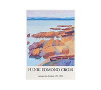 LATAFA Henri Edmond Cross Posters Landscape Painting Henri Edmond Cross Canvas Wall Art Henri Edmond Cross Prints for Home Decor Photo 50x70cm Pas De Cadre