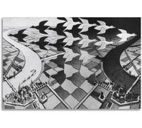 LATAFA Jour et nuit par MC Escher Affiches et impressions Art mural MC Escher Peinture sur toile MC Escher Image abstraite pour décoration intérieure 50x75cmx1 Sans cadre