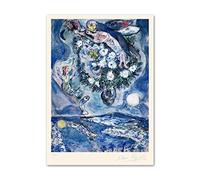 LATAFA Marc Chagall Affiches Et Impressions Sirène Fleurs Toile Peinture Marc Chagall Art Mur Marc Chagall Photos pour Salon Décor 40x50cm sans Cadre