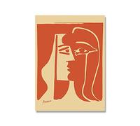 LATAFA Pablo Picasso Affiche et Impressions abstraites 《Le Visage》 Art Mural Pablo Picasso Peinture sur Toile Pablo Picasso Photos pour la décoration intérieure 50 x 70 cm x 1 sans Cadre
