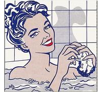 LATAFA Roy Lichtenstein Affiche et Imprime Femme dans Bain Toile Art Mur Roy Lichtenstein Peinture Belles Images pour Salon Décor 40x40cmx1 Pas de Cadre