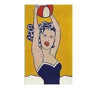 LATAFA Roy Lichtenstein Poster Girl avec Ball Wall Art Roy Lichtenstein Canvas Peinture Roy Lichtenstein Prints for Home Decor Pictures 40x60cm Pas de Cadre