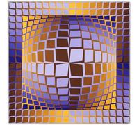 LATAFA Victor Vasarely Affiche Et Estampes Illusion Exposition Art Mural Victor Vasarely Peinture sur Toile Victor Vasarely Photos Décoration D’intérieur 40x40cm sans Cadre