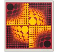 LATAFA Victor Vasarely Affiches et Impressions Moderne Illusion Toile Peinture Victor Vasarely Mur Art Victor Vasarely Photos décor à la Maison 50x50 cm x 1 sans Cadre