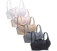 Lataly Lot de 5 Soutiens-Gorge d'allaitement sans Armatures pour Femme, Lot de 5, Taille XL