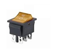 Latching Rocker Switch Power Switch I/O 4 Pins 6 Pins with Light 16A 250VAC 20A 125VAC KCD4 2/3position NWPNLXEA(3position 6PIN Y)