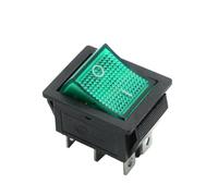 Latching Rocker Switch Power Switch I/O 4 Pins with Light 16A 250VAC 20A 125VAC KCD4 DPST Red Yellow Green Blue Black Boat(Green) Controls Switches