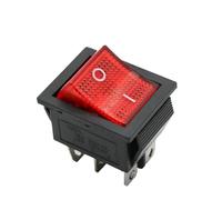 Latching Rocker Switch Power Switch I/O 4 Pins with Light 16A 250VAC 20A 125VAC KCD4 DPST Red Yellow Green Blue Black Boat(Red) Controls Switches